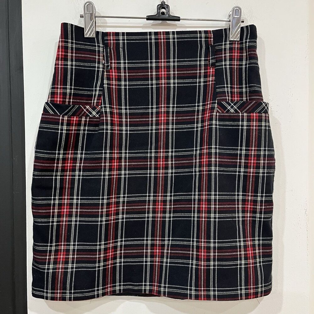Vintage Y2K Forever 21 Plaid Lined Mini Skirt Size M Preppy